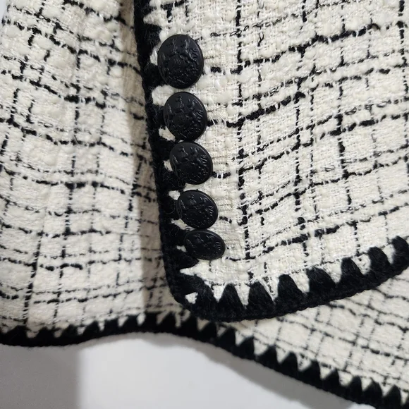 Veronica Beard Albia tweed jacket size 6 black and white new with tag